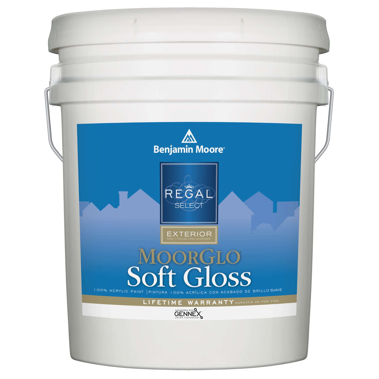 Benjamin Moore, 5 GAL MOORGLO Peinture d'extérieur Regal Select - lustre doux à teinter