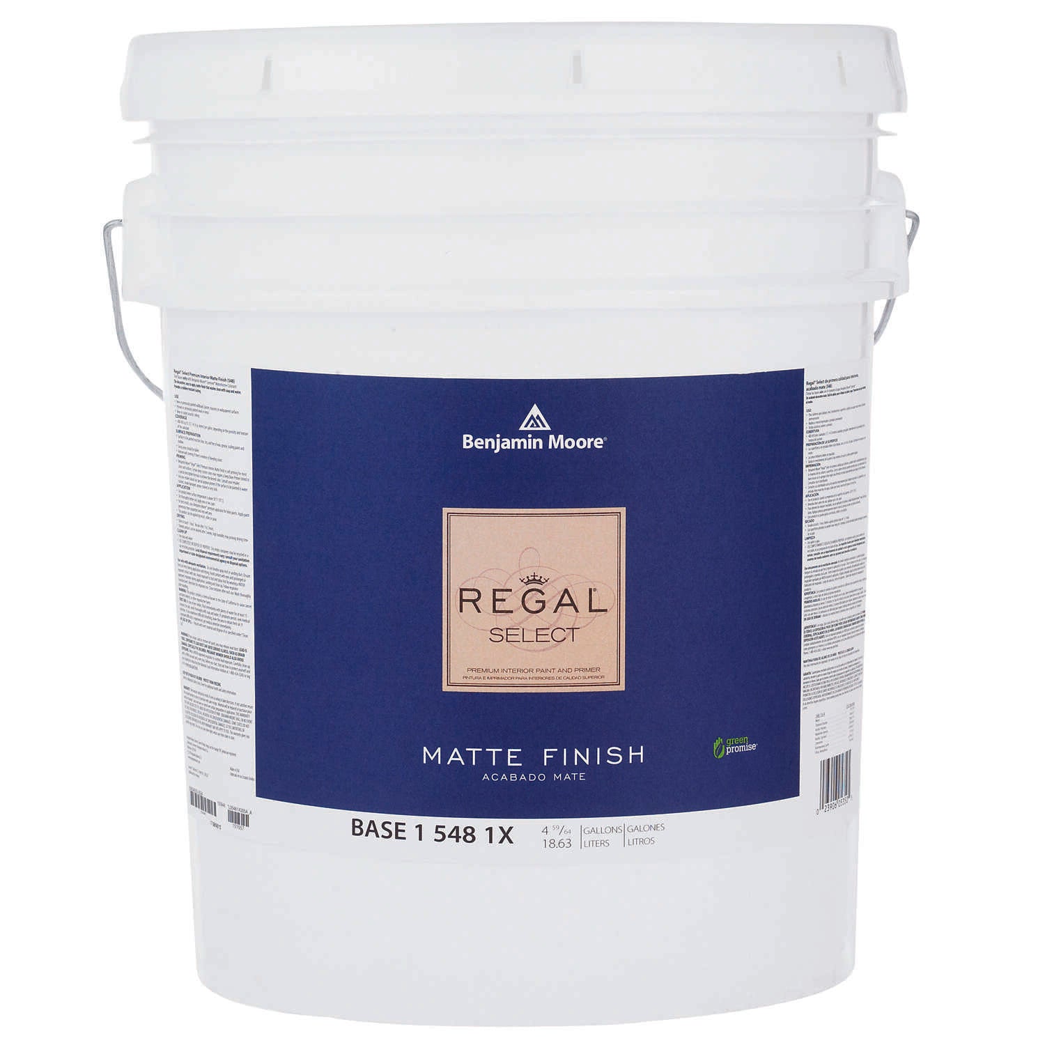 Benjamin Moore, 5 GAL Peinture d'intérieur acrylique REGAL SELECT et apprêt - fini mat