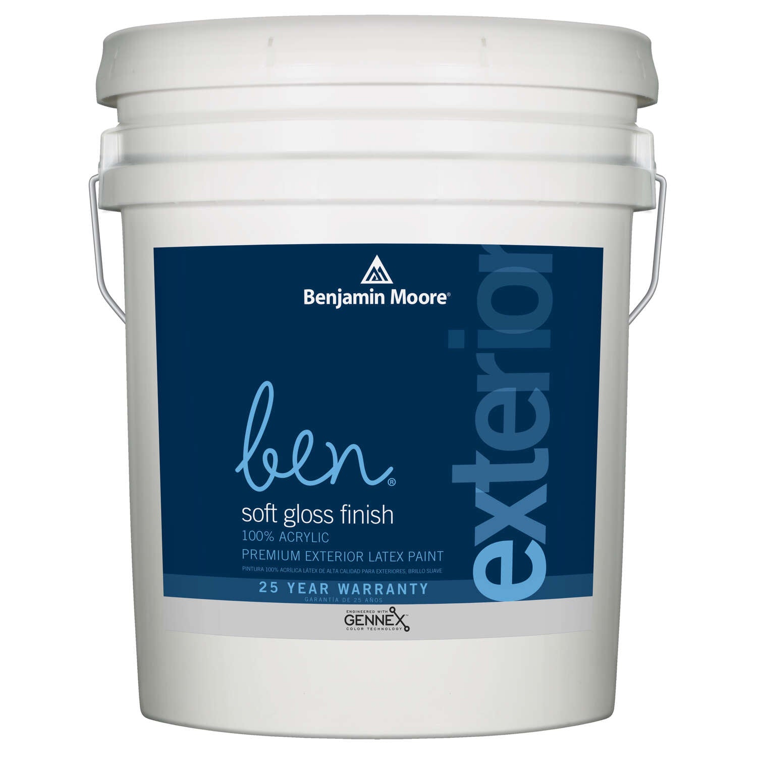 Benjamin Moore, 5 GAL ben Peinture d'extérieur à base d'eau - fini lustré doux