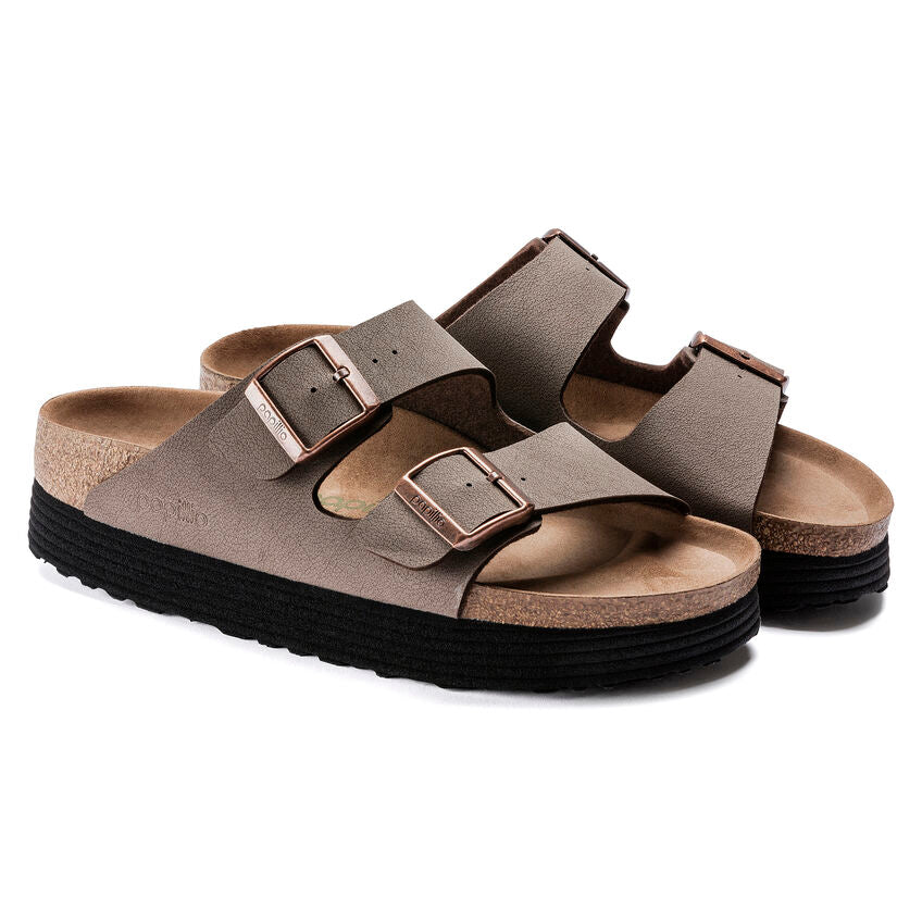 Birkenstock, Arizona Platform Vegan Birkibuc Sandal pour femmes