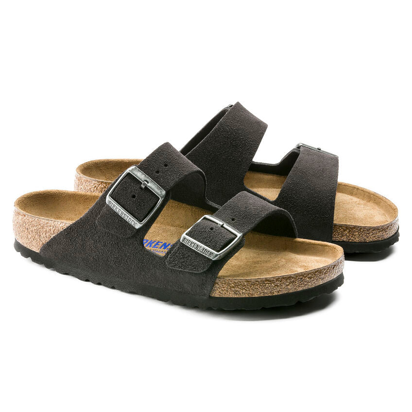 Birkenstock, Arizona - Sandale en cuir et daim à semelle souple