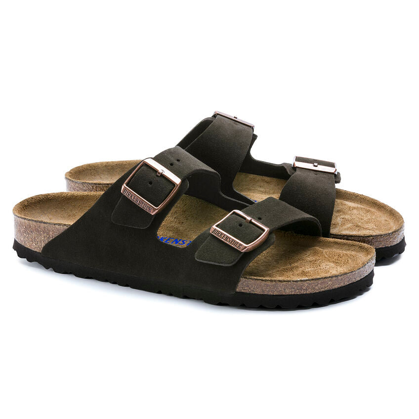 Birkenstock, Arizona - Sandale en cuir et daim à semelle souple