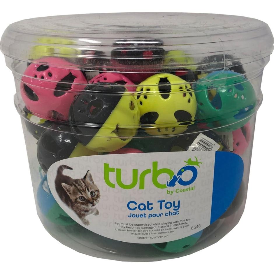 TURBO, BOÎTE DE JOUETS POUR CHATS TURBO BALLES EN PLASTIQUE