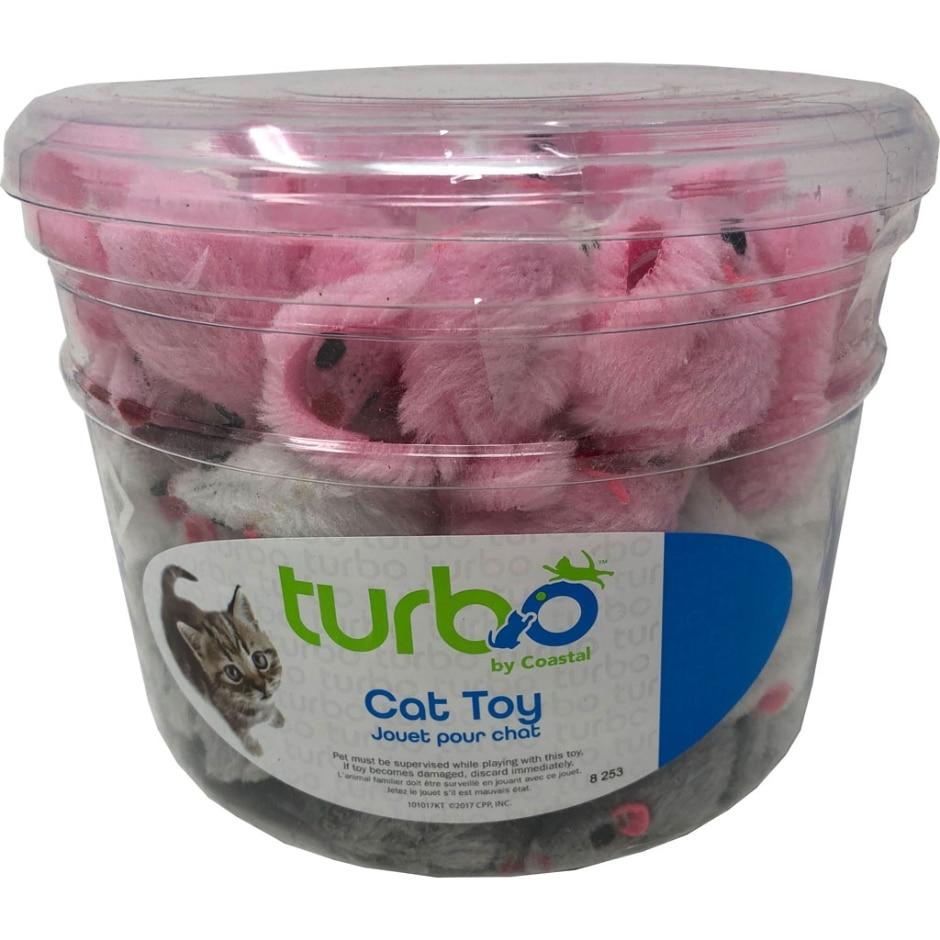 TURBO, BOÎTE DE JOUETS POUR CHATS TURBO SOURIS À FOURRURE