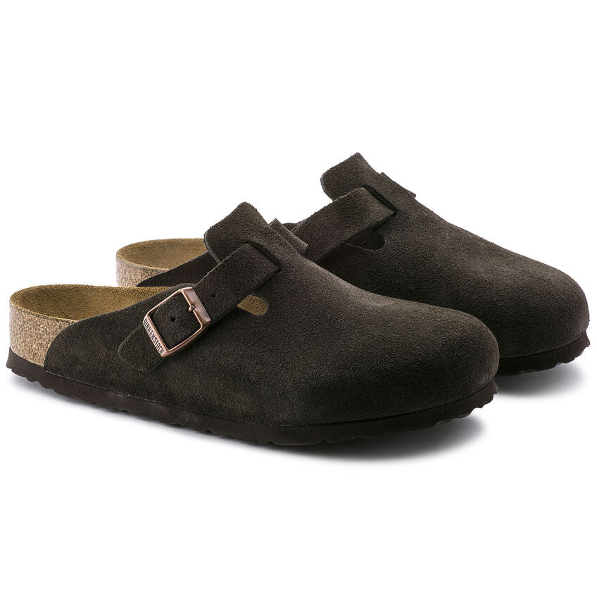 Birkenstock, Boston Soft Footbed Suede Leather Shoe