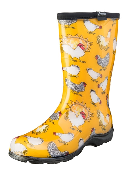 Sloggers, Bottes de pluie et de jardinage Sloggers pour femmes, modèle jaune poulet jonquille