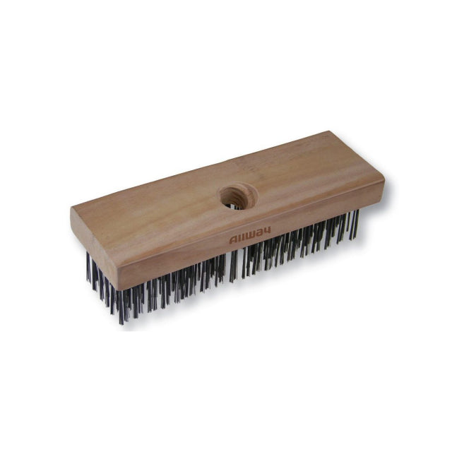 Outils Allway, Brosse métallique à manche en bois - 6X19, étiquetée