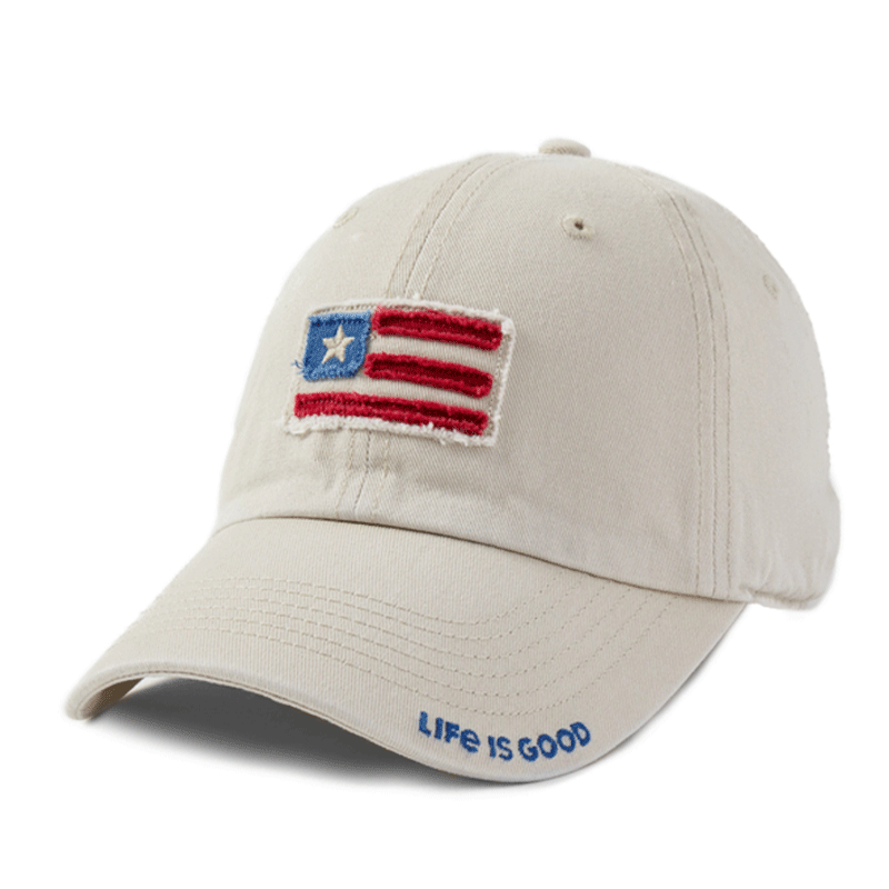 La vie est belle, Casquette de refroidissement à drapeau américain en lambeaux