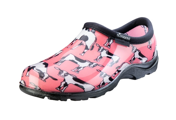 Gargouilleurs, Chaussures confort imperméables pour femmes Sloggers, design Cowbella rose