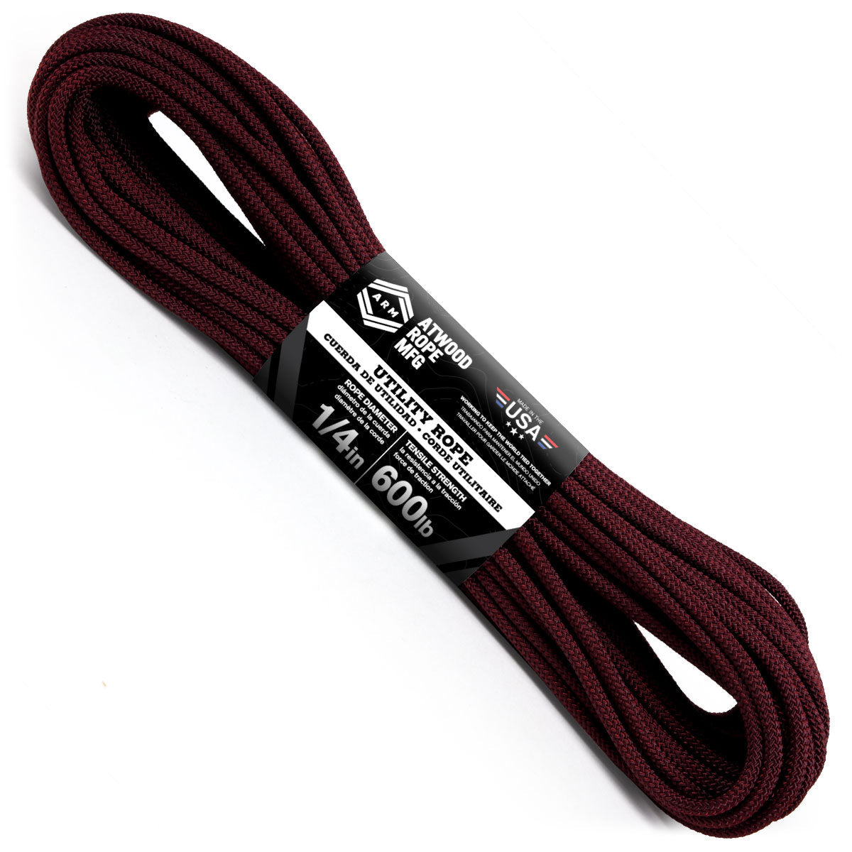 Corde Atwood, Corde utilitaire 1/4inx100ft **DIVERSES COULEURS**