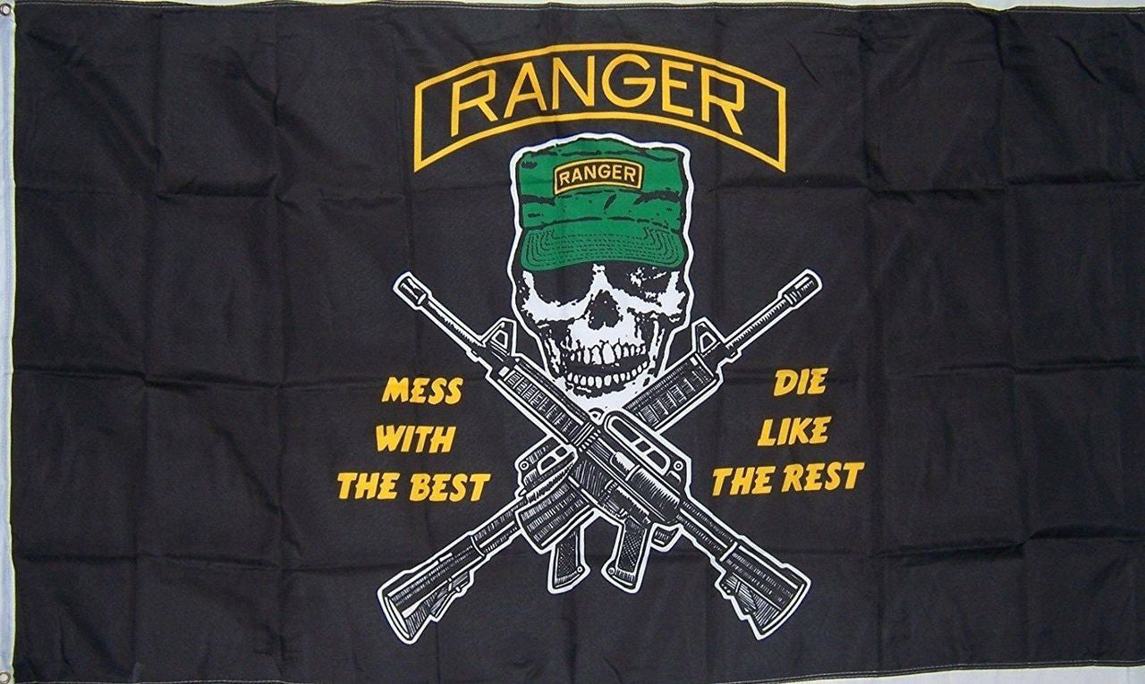 Monde des As, Drapeau 3x5' Ranger Mess With The Best