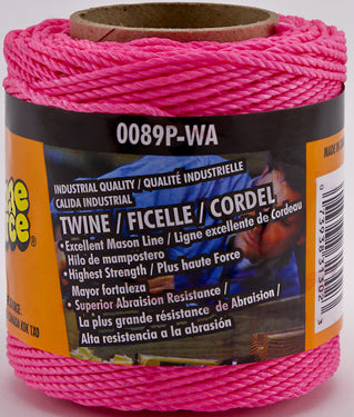 Source de cordage, FICELLE #18X250 TWIST ROSE NYLON SEINE