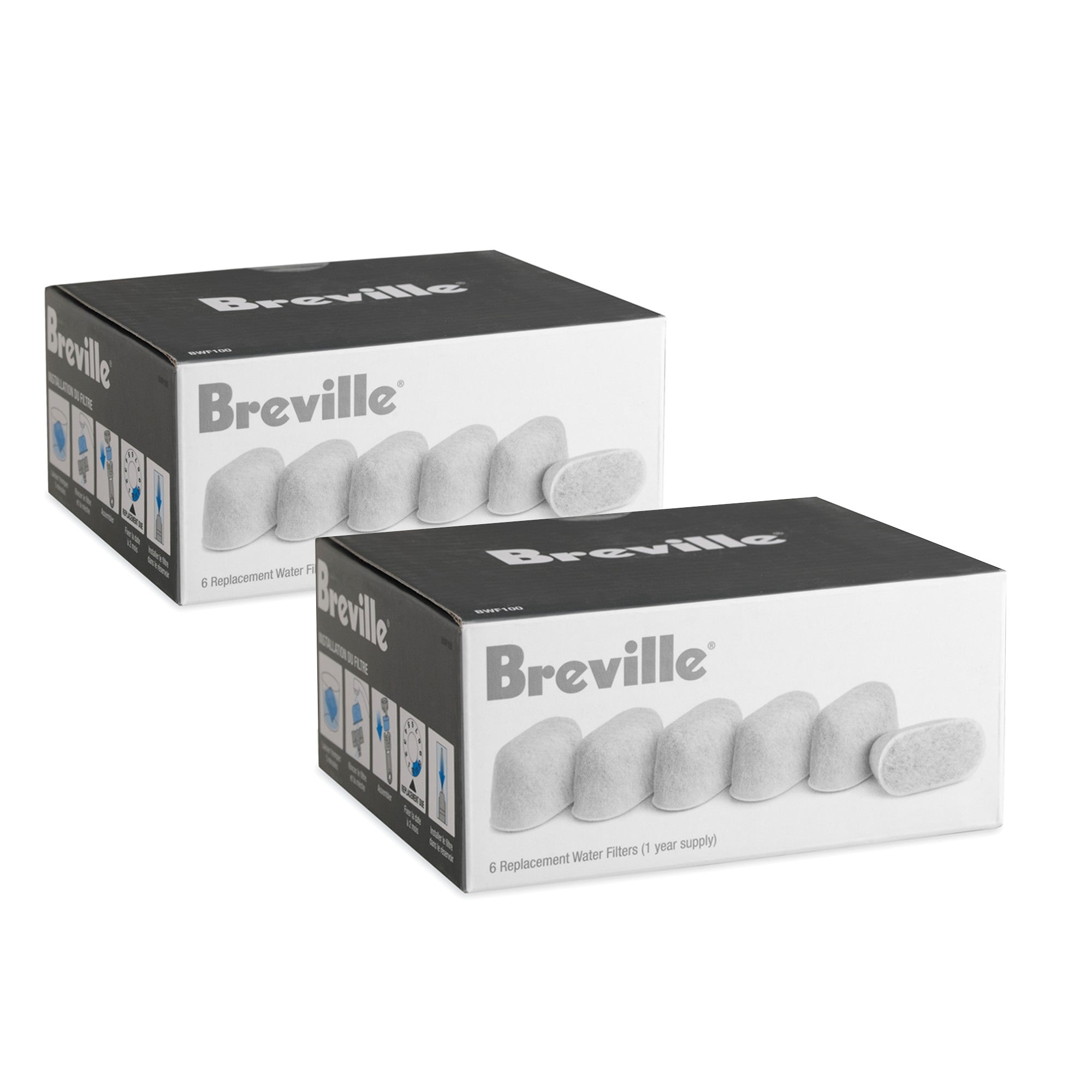 Breville, Filtres à eau en résine