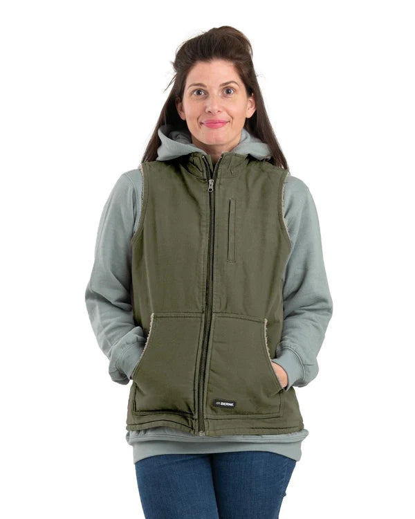 Berne, Gilet de canard Softstone pour femmes, doublé en sherpa