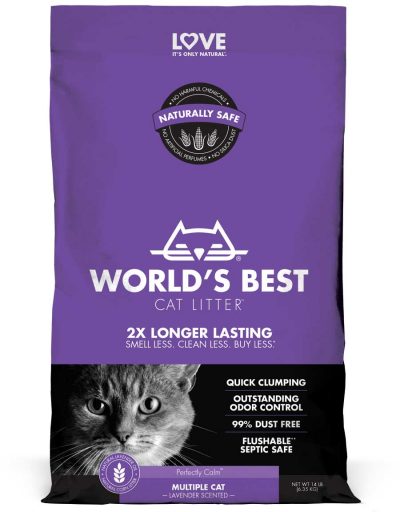 La meilleure litière pour chat du monde™, Litière agglomérante pour chats multiples World's Best Lavender Scented Multiple Cat Formula