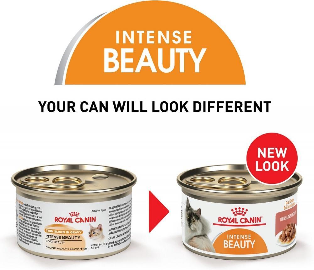 Royal Canin, Royal Canin Intense Beauty Thin Slices in Gravy nourriture en boîte pour chats