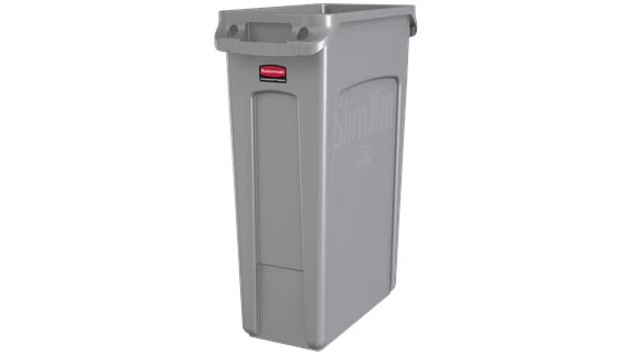 RUBBERMAID, Rubbermaid Vented Slim Jim® 23 Gal Gris