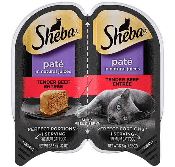 Sheba, SHEBA® PERFECT PORTIONS™ Premium Paté Tendre Entrée de Boeuf