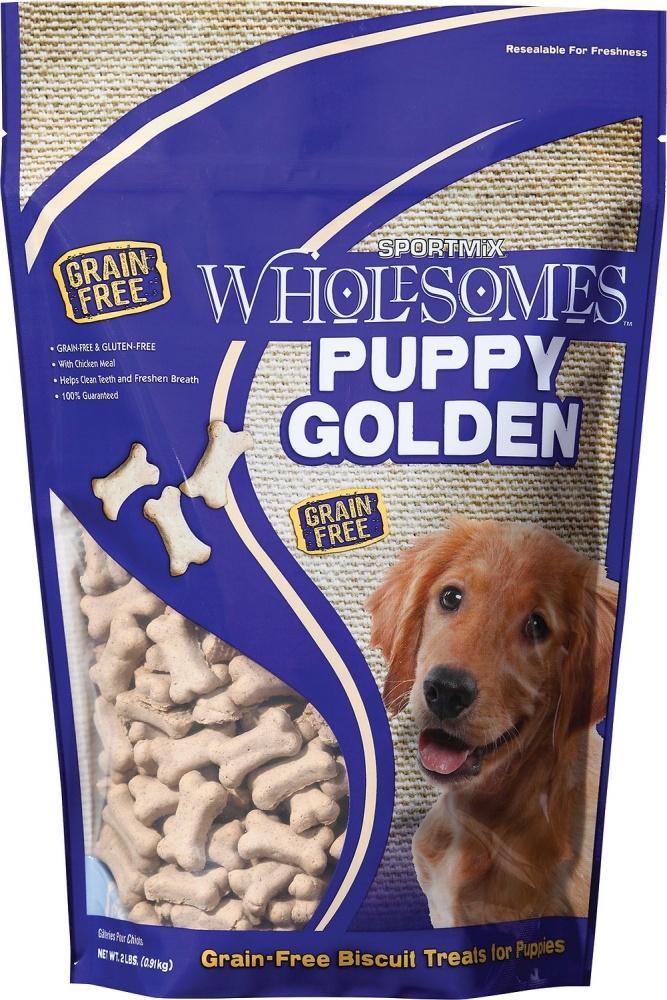 SPORTMiX, SPORTMiX Wholesomes Biscuits dorés pour chiots, sans grains.