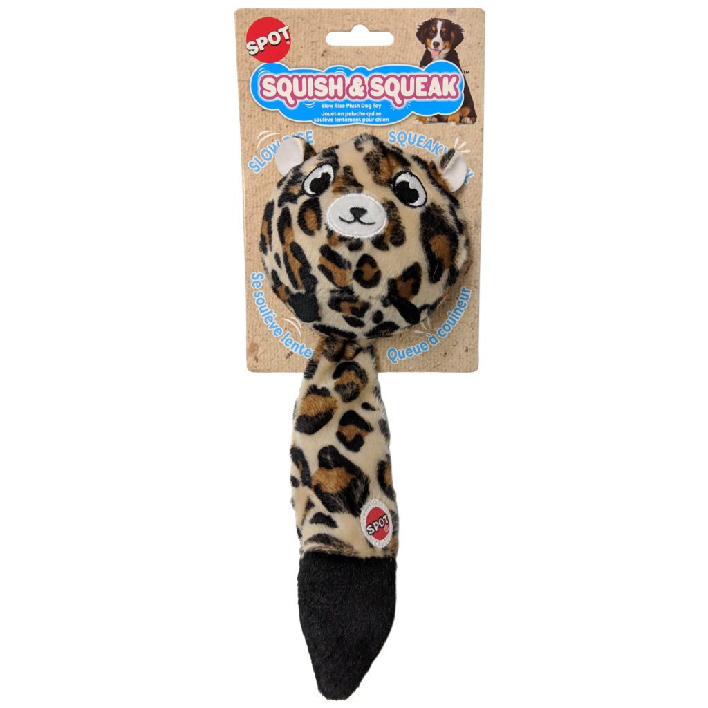 Ethical Pet, SQUISH & SQUEAK LEOPARD 10″ (EN ANGLAIS)