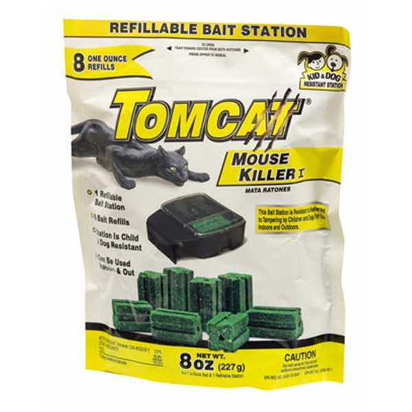 Tomcat, STATION D'APPÂT TOMCAT MOUSE KILLER I AVEC RECHARGES 8 PACKS