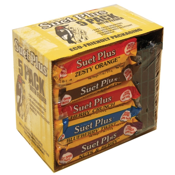 Suet Plus, SUET PLUS VARIÉTÉ 5 PACK AVEC MANGEOIRE