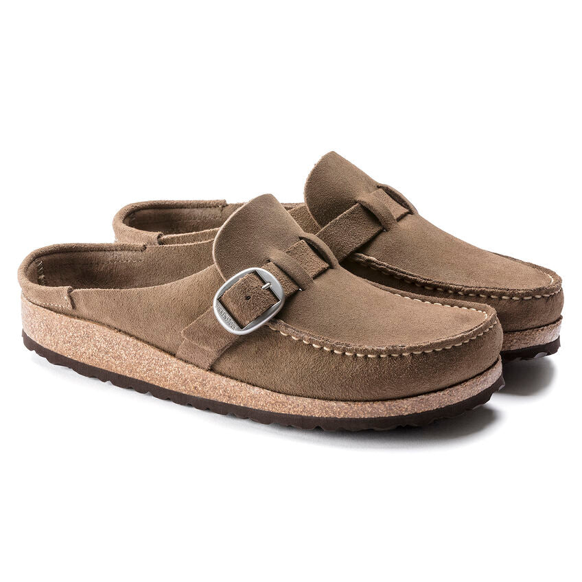 Birkenstock, Sabot en cuir daim Buckley pour femme