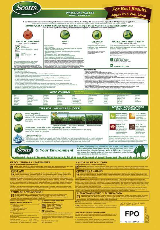 Écossais, Scotts® Turf Builder® Weed & Feed₃ (désherbage et alimentation)