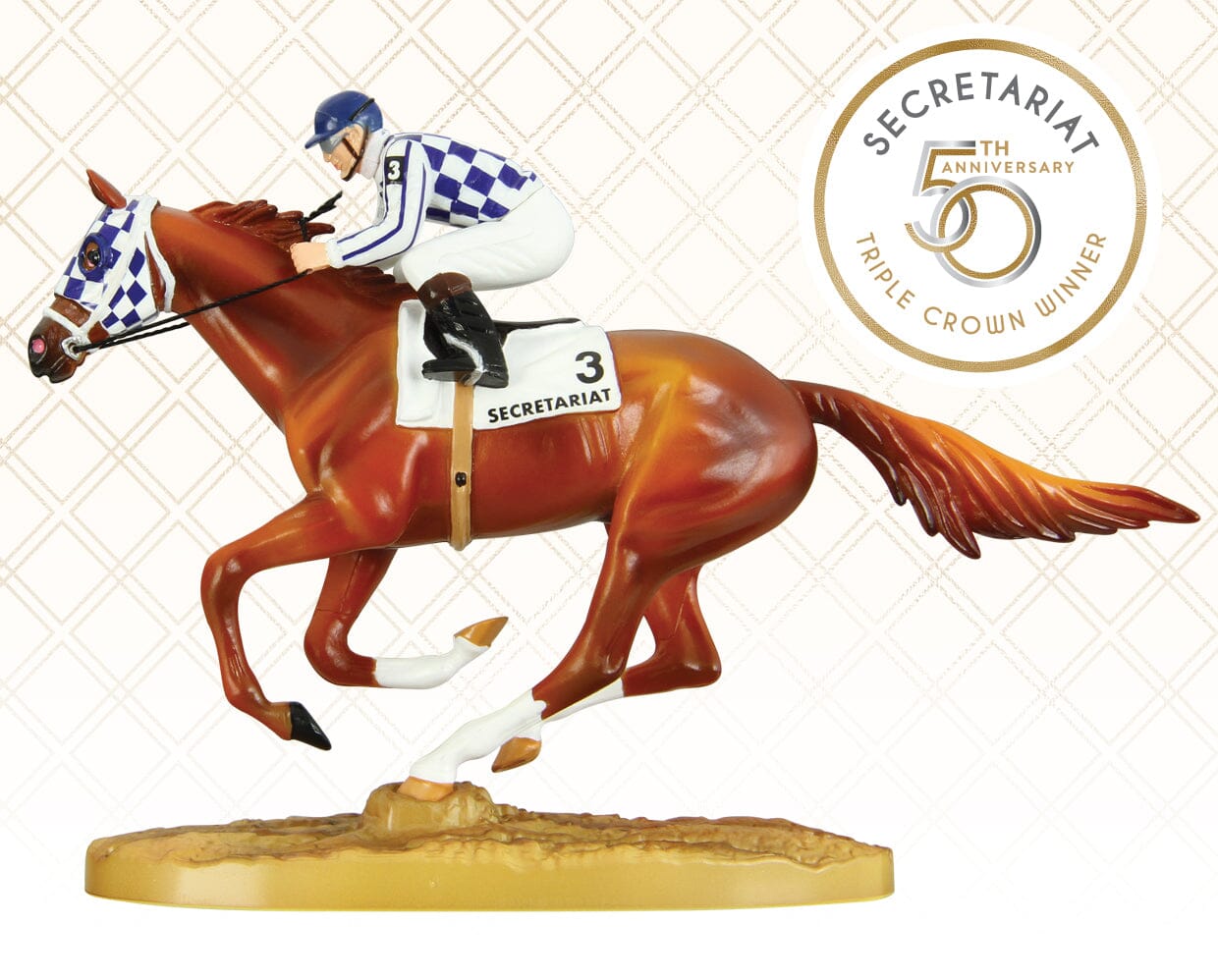 Breyer, Secretariat - Figurine du 50ème Anniversaire avec Jockey