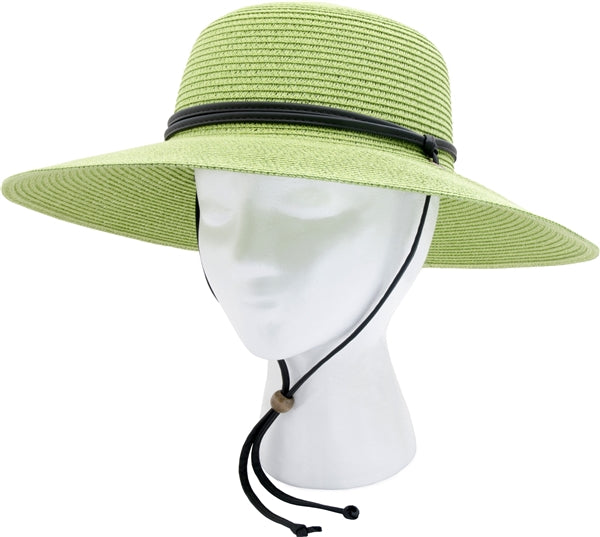 Déclencheurs, Sloggers Casquette de soleil tressée pour femme - vert thé UPF 50+