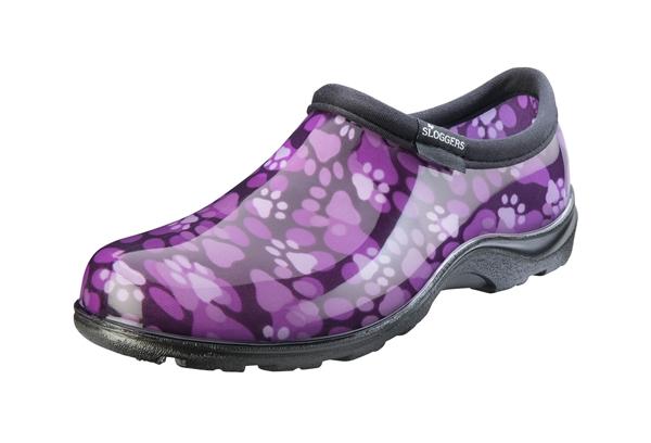 Sloggers, Sloggers Chaussures de confort imperméables pour femmes avec impression de pattes Design violet