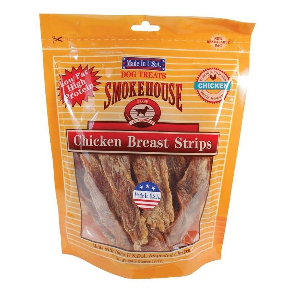 Fumoir, Smokehouse Chicken Breast Strips Dog Treats (friandises pour chiens)