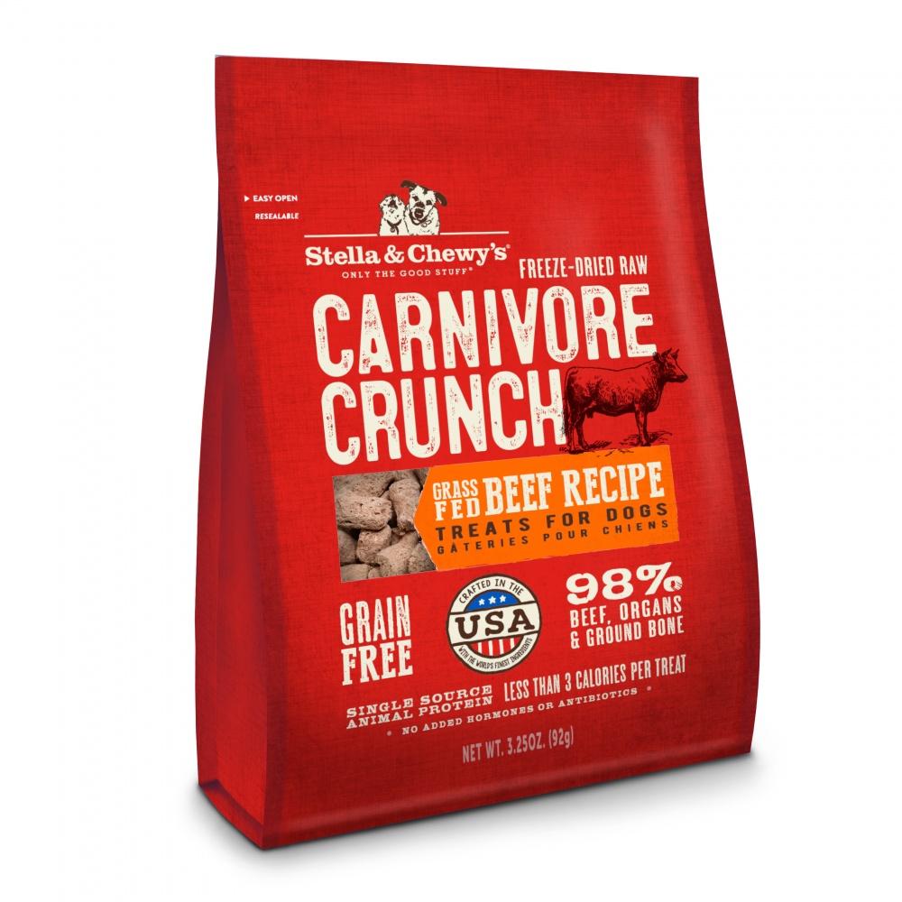 Stella & Chewy's, Stella & Chewy's Carnivore Crunch Grain Freeze Dried Beef Recipe Friandises crues pour chiens