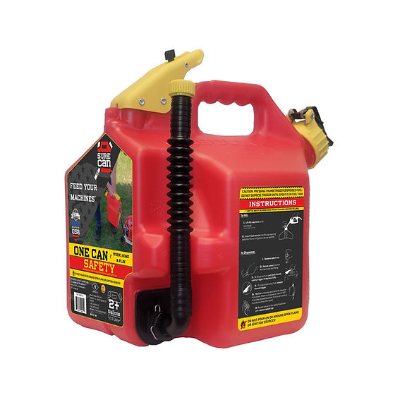 SureCan, SureCan 2+ Gallon Gasoline Type II Safety Can, Rouge