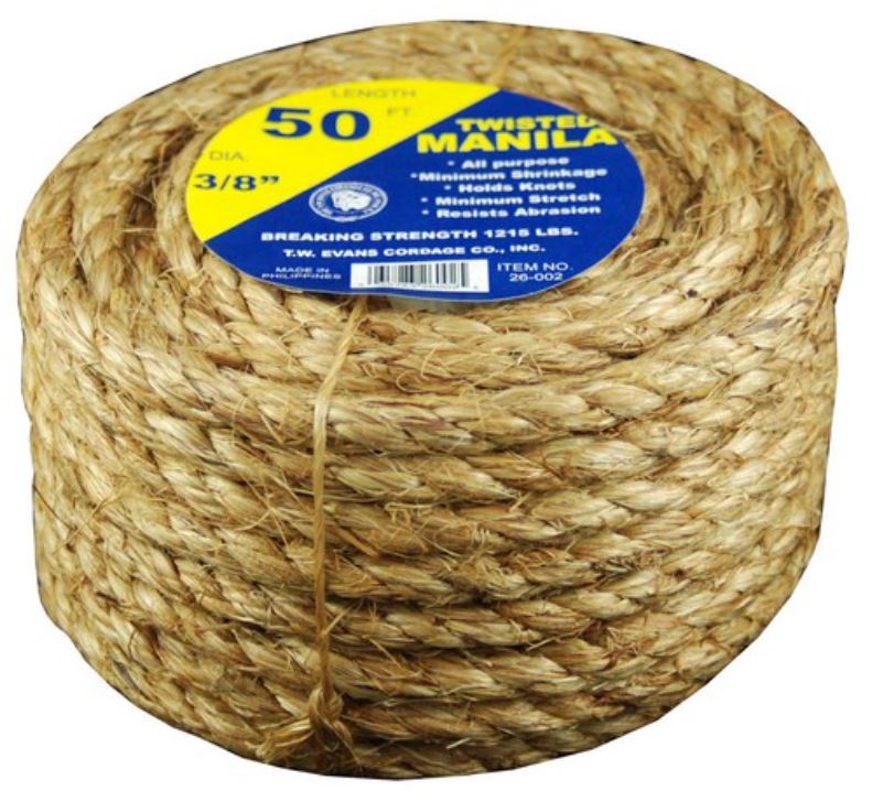 T.w Evans Cordage, T.w Evans Cordage 3/8"-50' 5 étoiles Manille