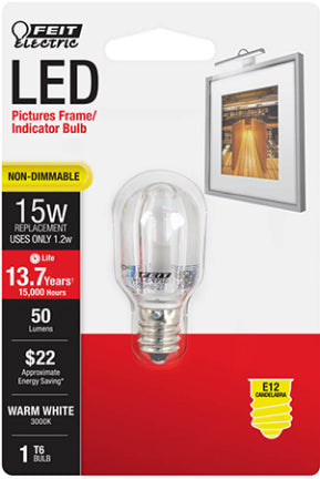 Feit Electric Co, T6 CL APP BULB CAND BASE