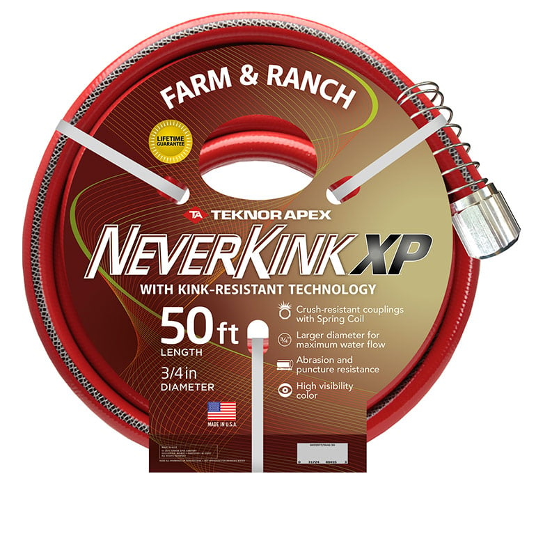 Teknor Apex, Teknor Apex Neverkink Xtreme Performance Farm and Ranch Hose, 3/4-In. x 75-Ft.