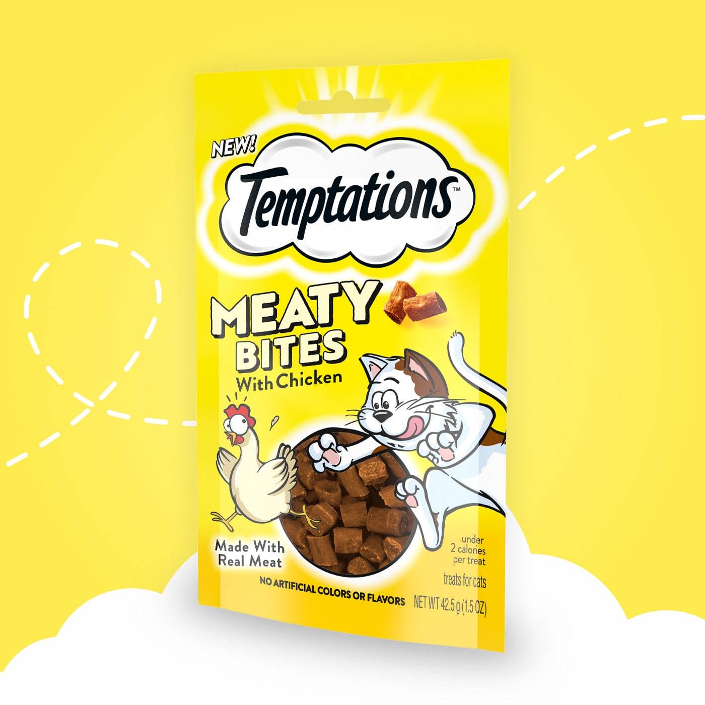 TEMPTATIONS, Temptations Treats Meaty Bites Chicken Flavor (Friandises pour chats)