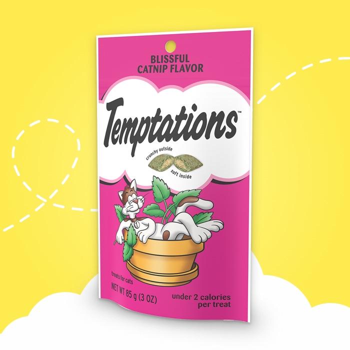 TEMPTATIONS, Temptations Treats Saveur d'herbe à chat