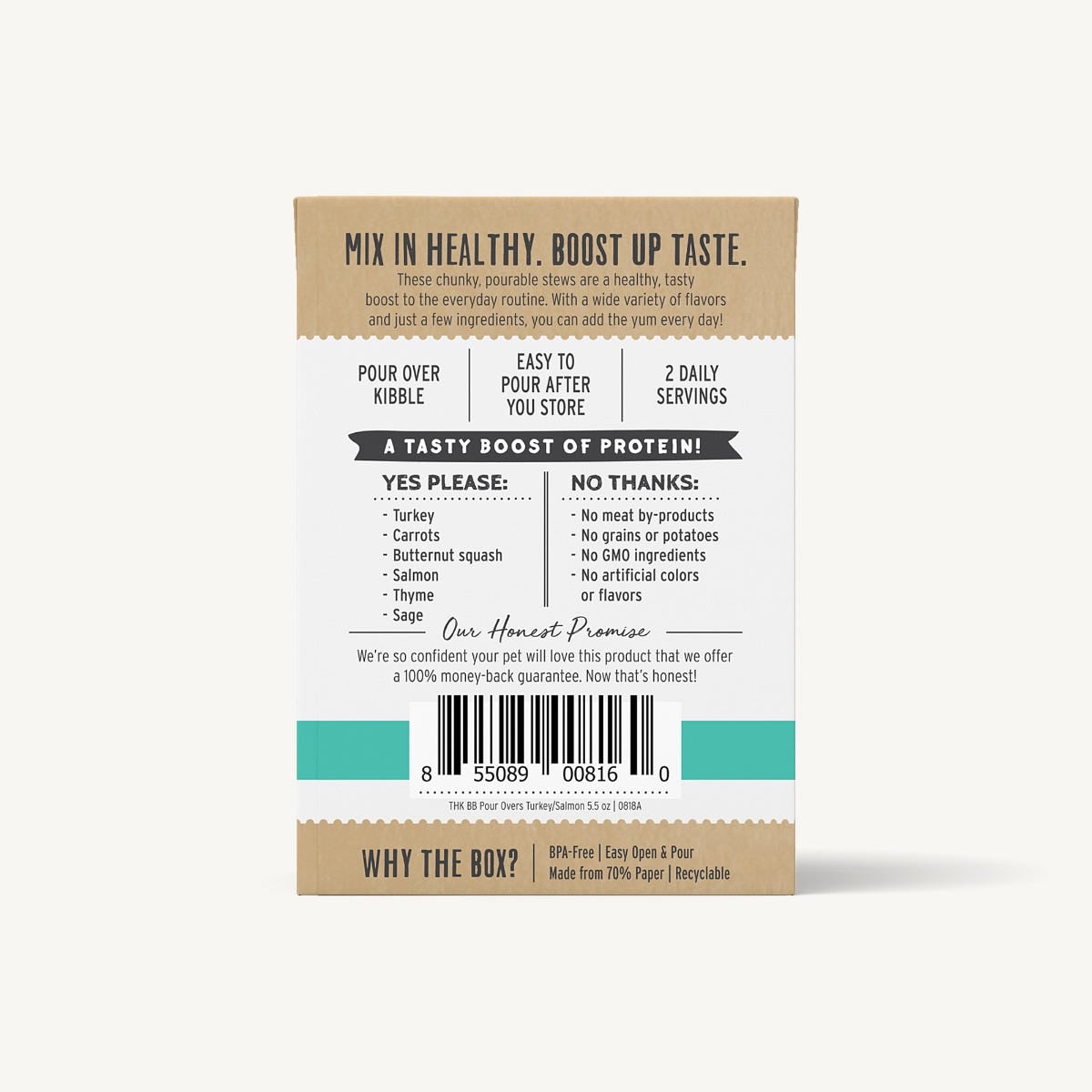 La cuisine honnête, The Honest Kitchen Bone Broth Versvers - Ragoût de dinde et de saumon