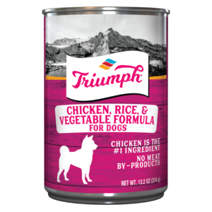 Triomphe, Triumph Formule Poulet, Riz et Légumes pour chien en boîte