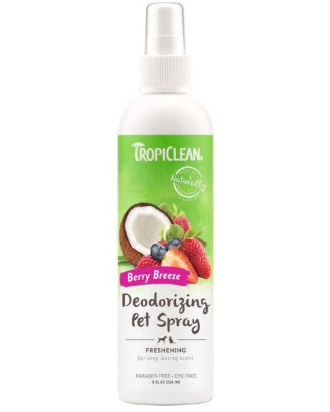 Tropiclean, TropiClean Berry Breeze Spray désodorisant pour animaux de compagnie