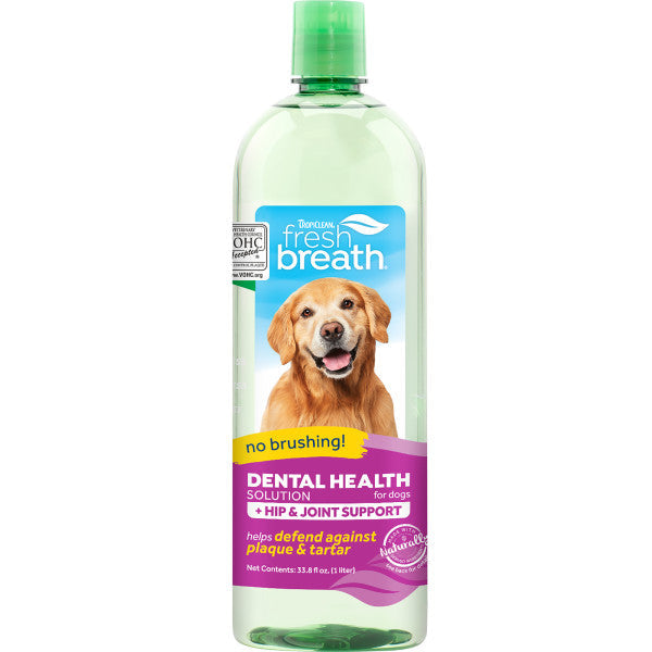 Tropiclean, TropiClean Fresh Breath Dental Health Solution Plus Hip & Joint pour chiens