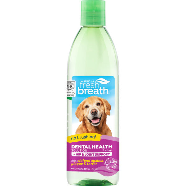 Tropiclean, TropiClean Fresh Breath Dental Health Solution Plus Hip & Joint pour chiens