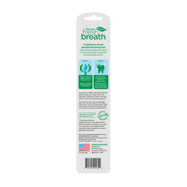 Tropiclean, TropiClean Fresh Breath Gel de brossage pour soins dentaires et bucco-dentaires pour animaux de compagnie