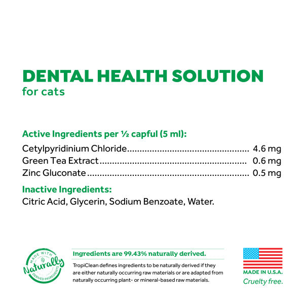 Tropiclean, TropiClean Fresh Breath Solution de santé dentaire pour chats