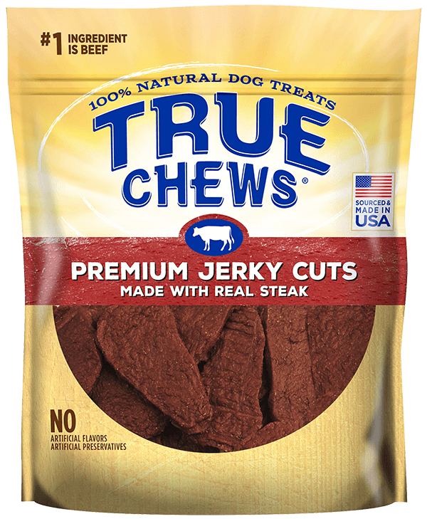 Véritables chèvres, True Chews Premium Jerky Cuts with Real Steak (en anglais seulement) Gâteries pour chiens