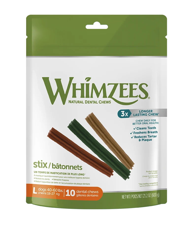 Wellness Pet Company, WELLNESS WHIMZEES® STIX ALL NATURAL DAILY DENTAL TREAT FOR DOGS