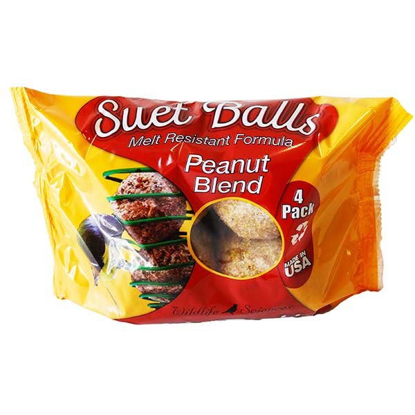 Sciences de la faune, WILDLIFE SCIENCES SUET BALLS PEANUT BLEND 4 PACK