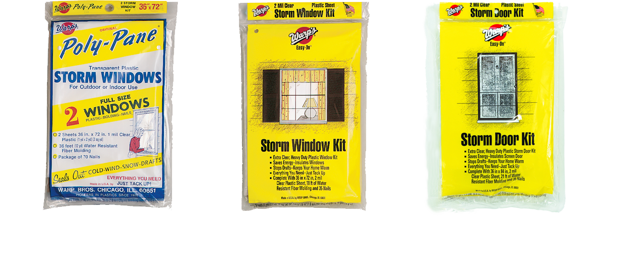 Frères Warp, Warp Brothers Poly-Pane Window Kits 36" x 72" x 1 Mil